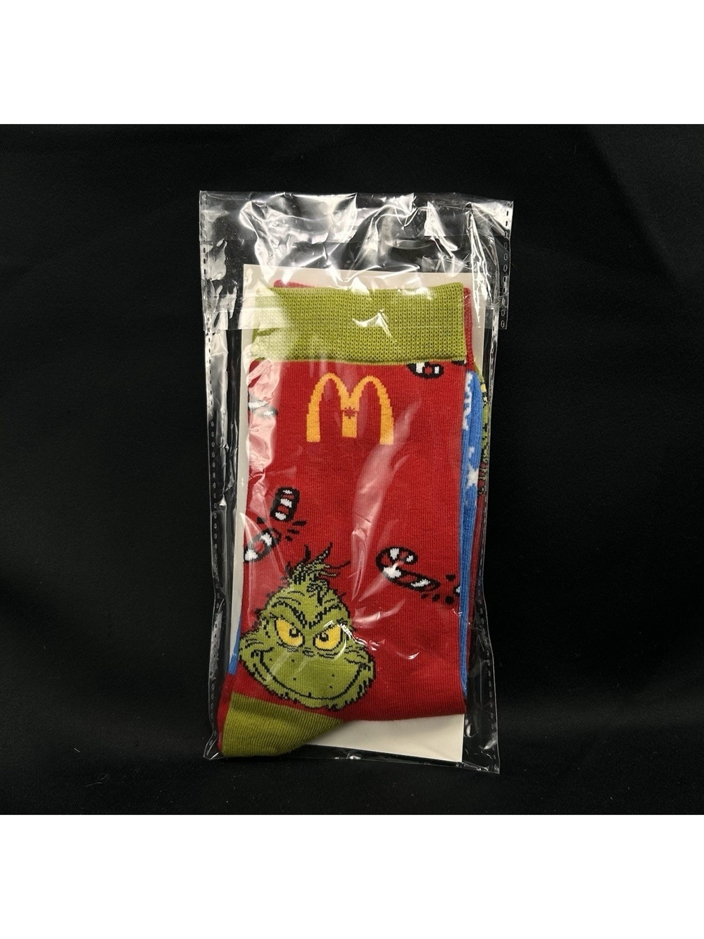 The Grinch Socks McDonald's Promo Adult Christmas Stocking Stuffer New & Sealed